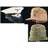 Image 1 : Three German Caps, Including a Luftwaffe Summer Aviator Cap and a Heer General Officer's Tropical Ca