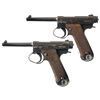 Image 1 : Collectors Lot of Two World War II Era Japanese Military Type 14 Nambu Semi-Automatic Pistols with H