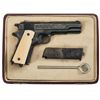 Image 16 : Rare and Unique Colt Factory Presentation Inscribed Factory Cased and Engraved Government Model Semi