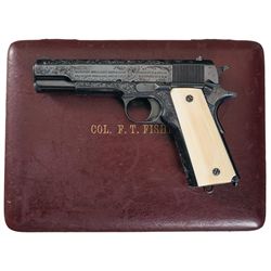 Rare and Unique Colt Factory Presentation Inscribed Factory Cased and Engraved Government Model Semi