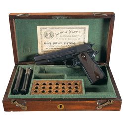 Rare and Historically Unique World War I Colt Government Model Semi-Automatic Pistol with Silver Pre