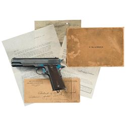 Exceptional Documented Historical Early 1912 Production Colt Model 1911 U.S. Army Semi-Automatic Pis