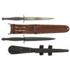 Image 1 : Scarce World War II Camillus U.S.M.C. Raider Stiletto and an Early English Fairbairn-Sykes Fighting 