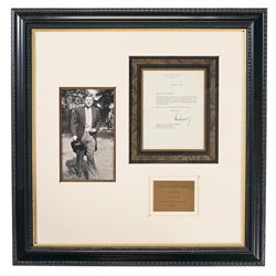 Framed Display of President John F. Kennedy, Including a Signed White House Letter
