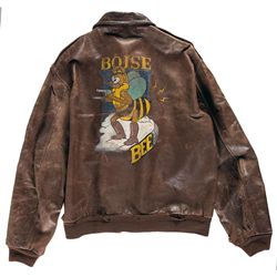 U.S. Army Air Force A-2 Flight Jacket with 8th Air Force and "Boise Bee" Decoration, with German "Ch