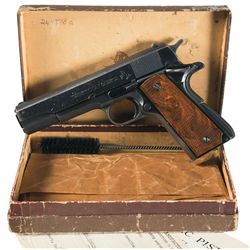 1950 Production Colt Government Model Semi-Automatic Pistol with Original Box and Bill of Sale