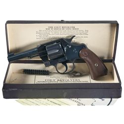 Exceptional Colt Official Police 38 Double Action Revolver with Box