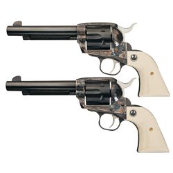 Matched Set of Two NRA 2009 Gun of the Year Ruger Vaquero Single Action Revolvers -A) Ruger New Vaqu