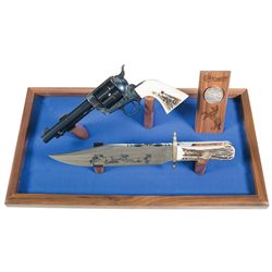 Colt 1 of 1,000 Cowboy Single Action Army Revolver and Knife Set with Display Case and Boxes