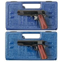 Collector's Lot of Two Colt Semi-Automatic Pistols with Cases -A) Colt Government Model Semi-Automat