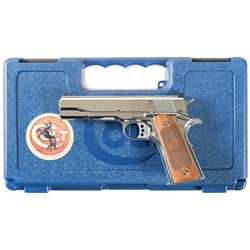 Colt National Match Royal Stainless Gold Cup 45 1 of 400 Semi-Automatic Pistol with Case