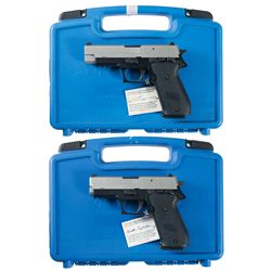 Two Cased Sig Sauer P220 Semi-Automatic Pistols -A) Sig Sauer P220 First Production Run Semi-Automat