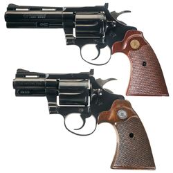 Collector's Lot of Two Colt Diamondback Double Action Revolvers -A) .22 LR Colt Diamondback Double A