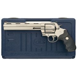 Stainless Colt Anaconda Custom Ported Double Action Revolver with Case