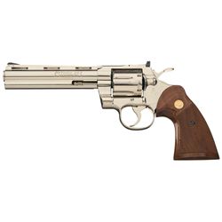 Nickel Plated Colt Python Double Action Revolver