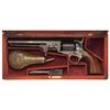 Image 1 : Attractive Cased Engraved Colt Model 1851 Percussion Navy Revolver with Accessories