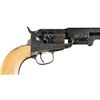 Image 3 : Deluxe Engraved Colt 1849 Pocket Model Revolver with Relief Carved Ivory Grip, British Case and Acce