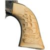 Image 9 : Deluxe Engraved Colt 1849 Pocket Model Revolver with Relief Carved Ivory Grip, British Case and Acce