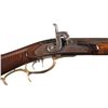 Image 2 : Unmarked Percussion Kentucky Rifle with Carved Buttstock