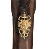 Image 3 : Highly Decorative Pair of Unmarked Engraved Gold Inlaid European Holster Flintlock Pistols with Reli
