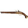 Image 9 : Highly Decorative Pair of Unmarked Engraved Gold Inlaid European Holster Flintlock Pistols with Reli