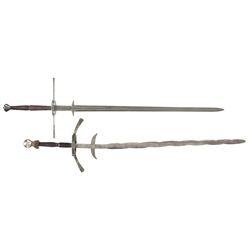 Two European Zweihander Style Swords