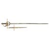 Image 1 : Matched Gold Embellished Set of European Rapier and Parrying Dagger