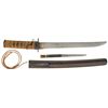 Image 1 : Signed Tanto Length Japanese Knife with Saya and Kogatana