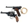 Image 1 : Collector's Lot of Two Japanese Military Handguns with Holsters -A) Nagoya Type 14 Nambu Semi-Automa