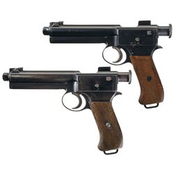 Collector's Lot of Two Roth-Steyr Model 1907 Semi-Automatic Pistols -A) Steyr Production Roth-Steyr 
