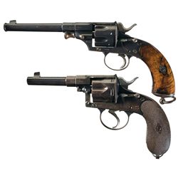 Collector's Lot of Two Reichs Revolvers -A) Mauser Model 1879 Single Action Reichs Revolver