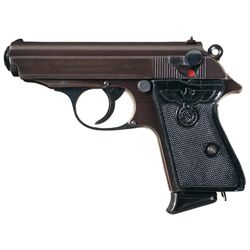 Late Wartime Production Walther PPK Semi-Automatic Pistol with NSDAP Holster