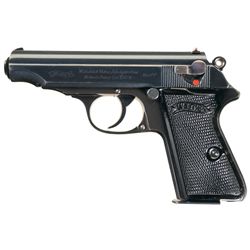 Spectacular Rare RJ Marked World War II Nazi Walther PP Semi-Automatic Pistol