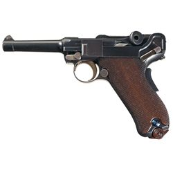 Desirable Production Early DWM Model 1902 American Eagle Luger Fat Barrel Pistol