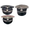 Image 1 : Three SS Style Visor Caps Including an Allgemine-SS Service Cap