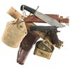 Image 1 : Identified World War II Colt U.S. Army Contract Model 1911A1 Pistol Rig with Web Belt, Leather Holst