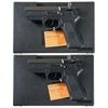 Image 1 : Two Magnum Desert Eagle Semi-Automatic Pistols with Cases -A) Research Desert Eagle Baby Eagle 40 Se