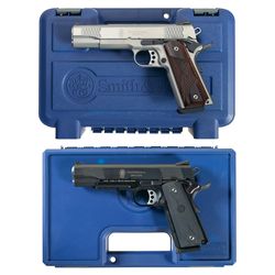 Two Smith & Wesson 1911 Semi-Automatic Pistols with Cases -A) Smith & Wesson E Series 1911