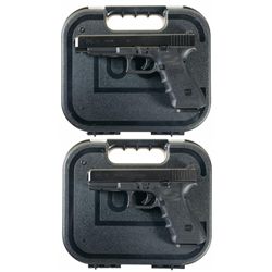 Two Glock Semi-Automatic Pistols with Cases -A) Glock 35 .40 S&W