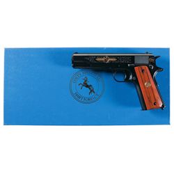 Engraved and Gold Highlighted Colt Custom Shop Model 1911 100th Anniversary Tier II Semi-Automatic P