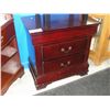 Image 1 : CONTEMPORARY CHERRY FINISH 3 DRAWER NIGHT STAND