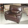 Image 1 : DARK BROWN LEATHER LIVING ROOM ARM CHAIR