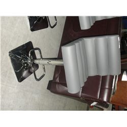 GREY AND CHROME GAS LIFT BARSTOOL