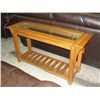 Image 2 : 3PC OAK LIVING ROOM TABLE SET; SOFA TABLE AND 2 END TABLES