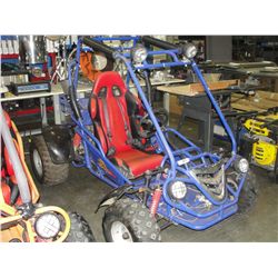 GAS POWERED SINGLE CAPACITY DUNE BUGGY WITH BATTERY  - BLUE