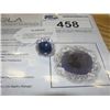 Image 1 : 17.96CT SAPPHIRE AND DIAMOND RING SET IN PLATINUM OVER SILVER