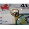Image 1 : 9KT GOLD 0.27CT CUSTOM MADE SAPPHIRE AND DIAMOND RING