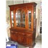 Image 1 : HESPELER 2PC LIGHTED MAHOGANY FINISH BUFFET AND HUTCH
