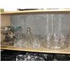 Image 1 : LARGE SHELF LOT OF ASSORTED CRYSTAL AND GLASSWARE