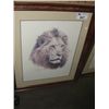 Image 1 : FRAMED LION PRINT